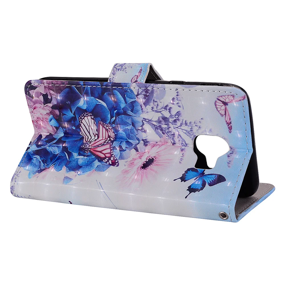 Чехол с 3D рисунком для samsung Galaxy J4, J6 Plus, J2 Pro, J3, J7, J8,, J5,, откидной кожаный чехол-книжка с бумажником, отделениями для карт