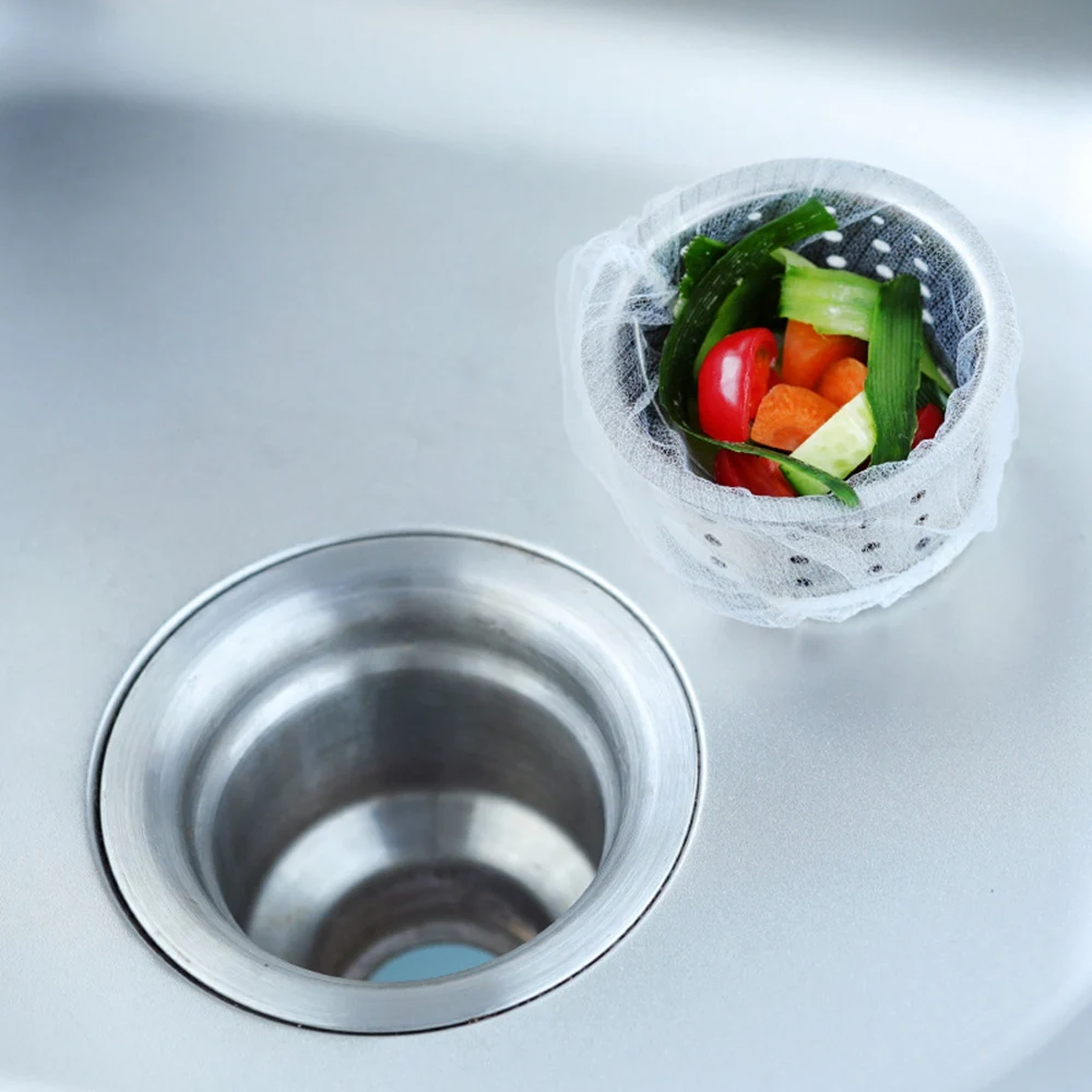 

100pcs Kitchen Sink Filter Sink Drain Hole Trash Strainer Bag Mesh Strainer Disposable Garbage Bag Filter Wash Basin Bag