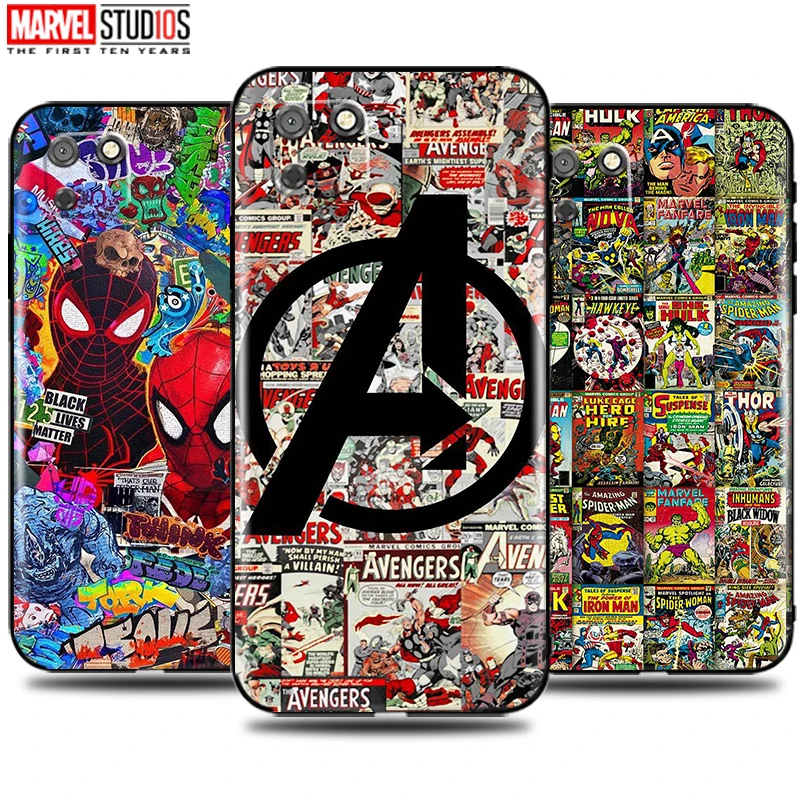 

Phone Case For Huawei Honor 8S Funda Cover Marvel Avengers Comics Iron Man SpiderMan Captain America Thor Venom Deadpool