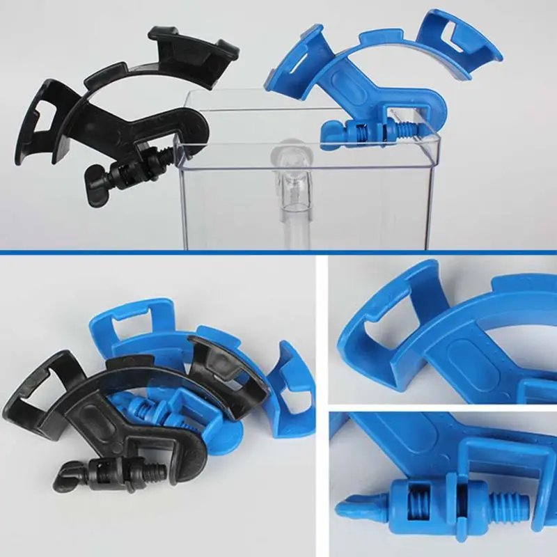 Аквариум фильтрации шланг для душа держатель зажим трубы воды белого