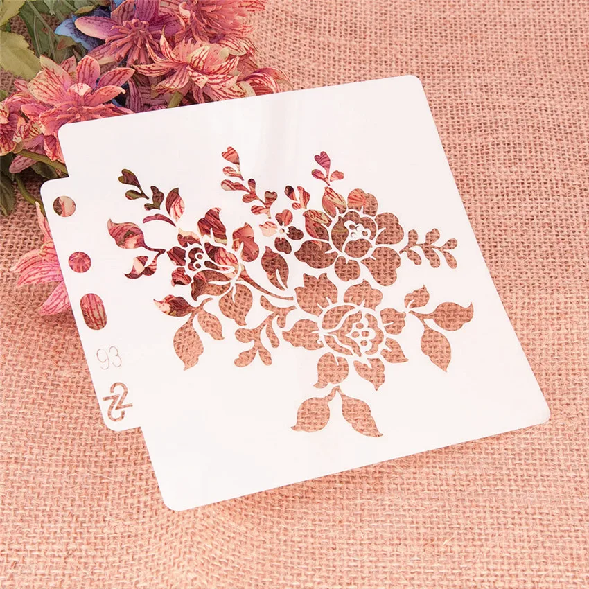 

13*14 branch Cover templat scrapbook stencils spray plastic mold shield DIY cake hollow Embellishment printing lace ruler