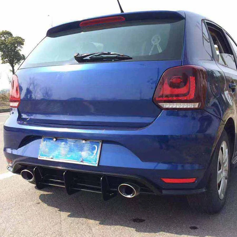 

Car Rear Bumper Lip Spoiler Protector Diffuser Fins Shark Cover For-Polo 2015-2018