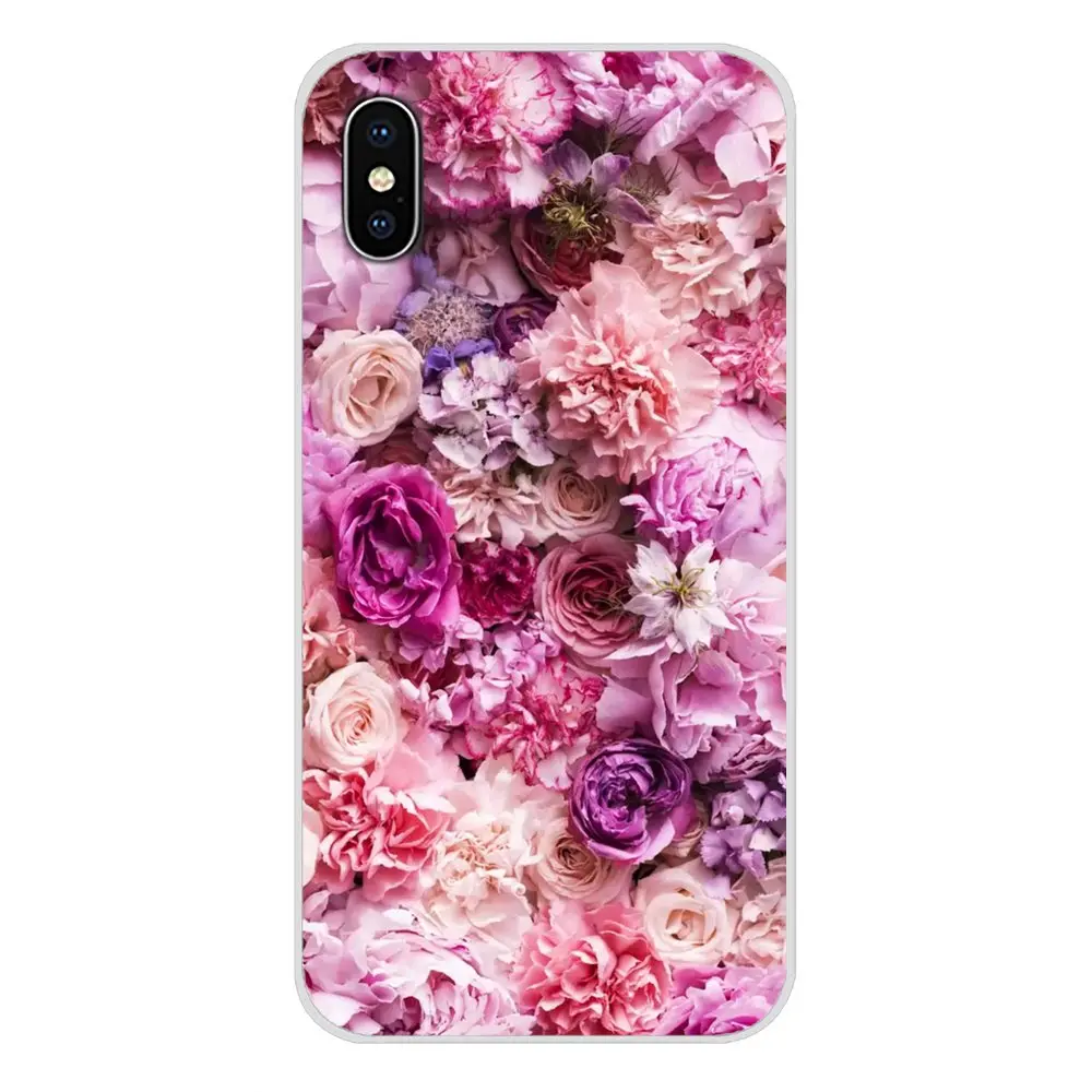 Силиконовый чехол для Huawei Honor 4C 5C 6X 7 7A 7C 8 9 10 8C 8S 8X 9X 10I 20 Lite Pro фиолетовый цветок роза