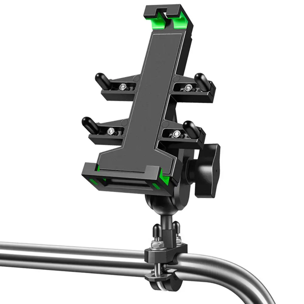 

A02 Universal Motorcycle Bike Mobile Phone Holder Aluminum Bicycle Riding Bracket GPS Mount Handlebar Side Mirror Stand Support