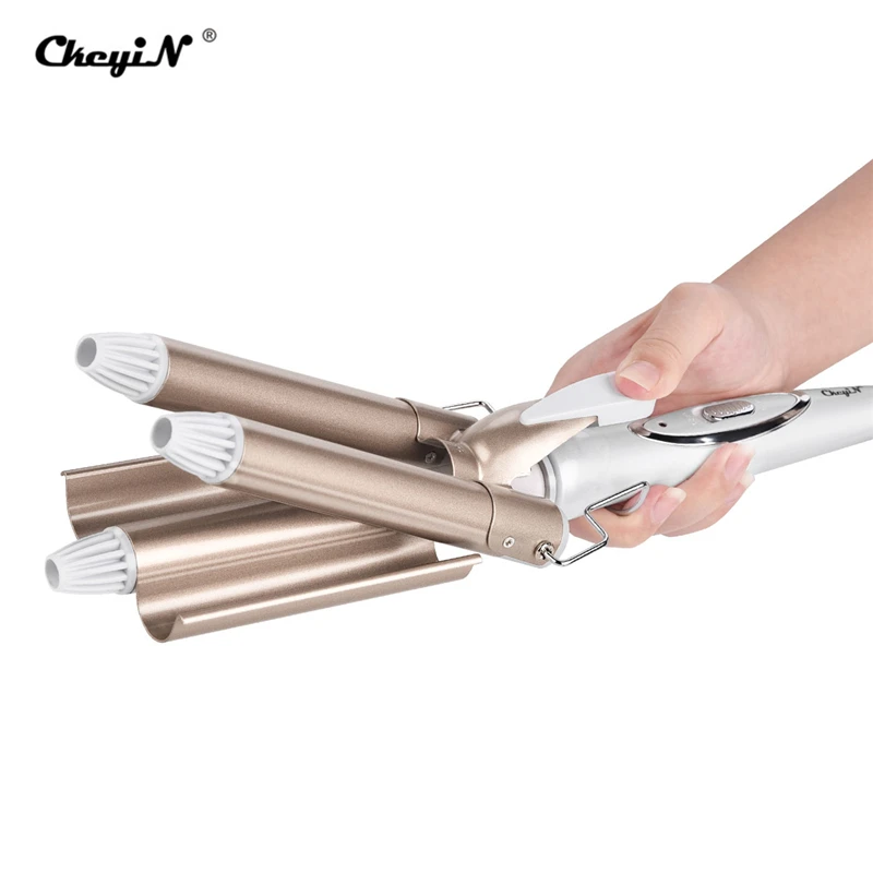 Быстрое нагревание анион тройной баррель щипцы для завивки волос керамический