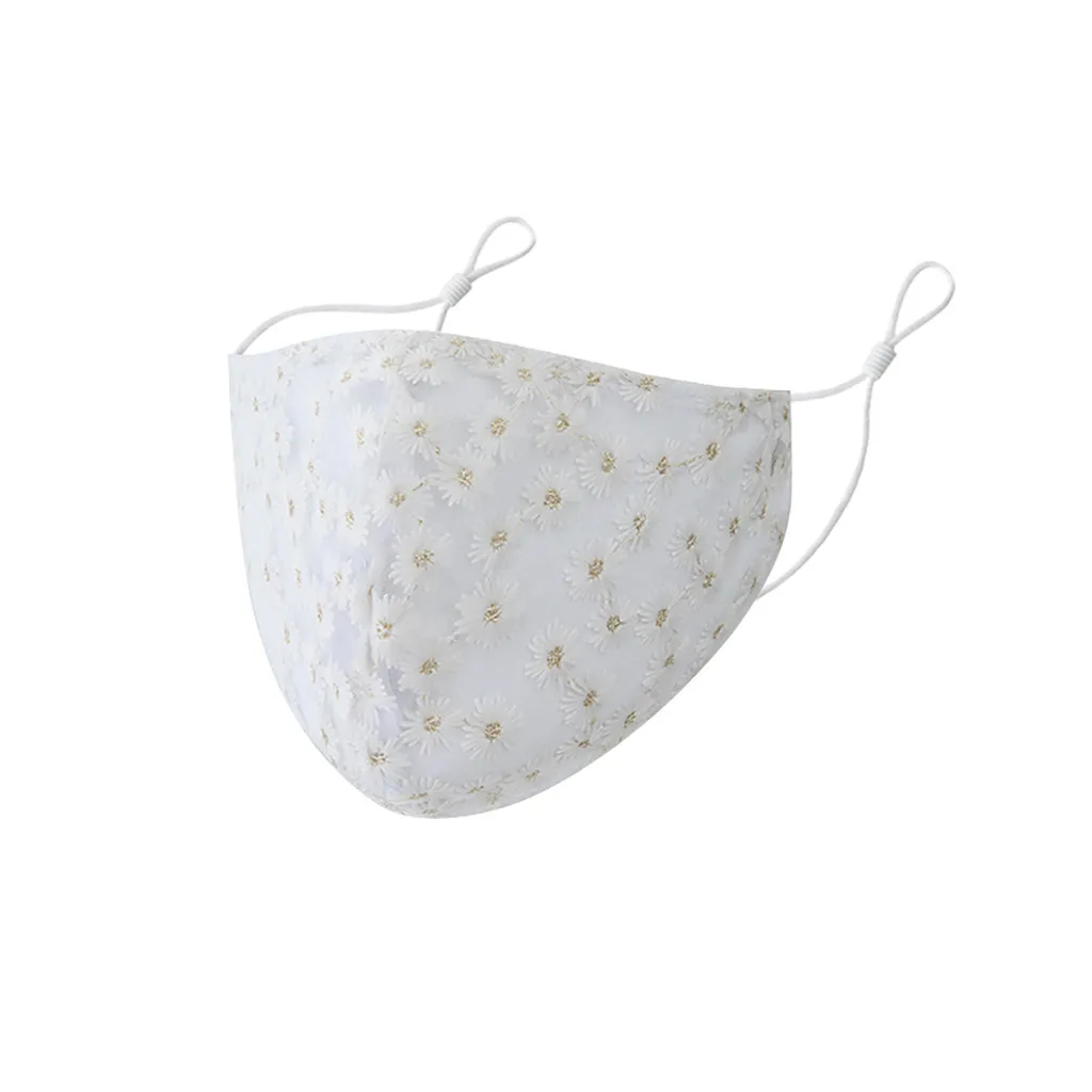 1 шт. ветрозащитная смываемая маска с принтом ромашек противоскользящая защитная