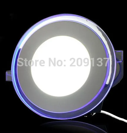 

AC 85-265V round blue LED Panel Light Downlight 10W 15W 20W Cool White Warm White Light free shipping