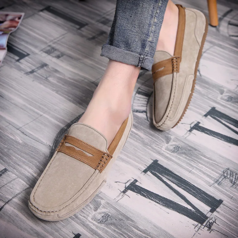 Мужские лоферы из натуральной кожи повседневные Мокасины ручной работы с