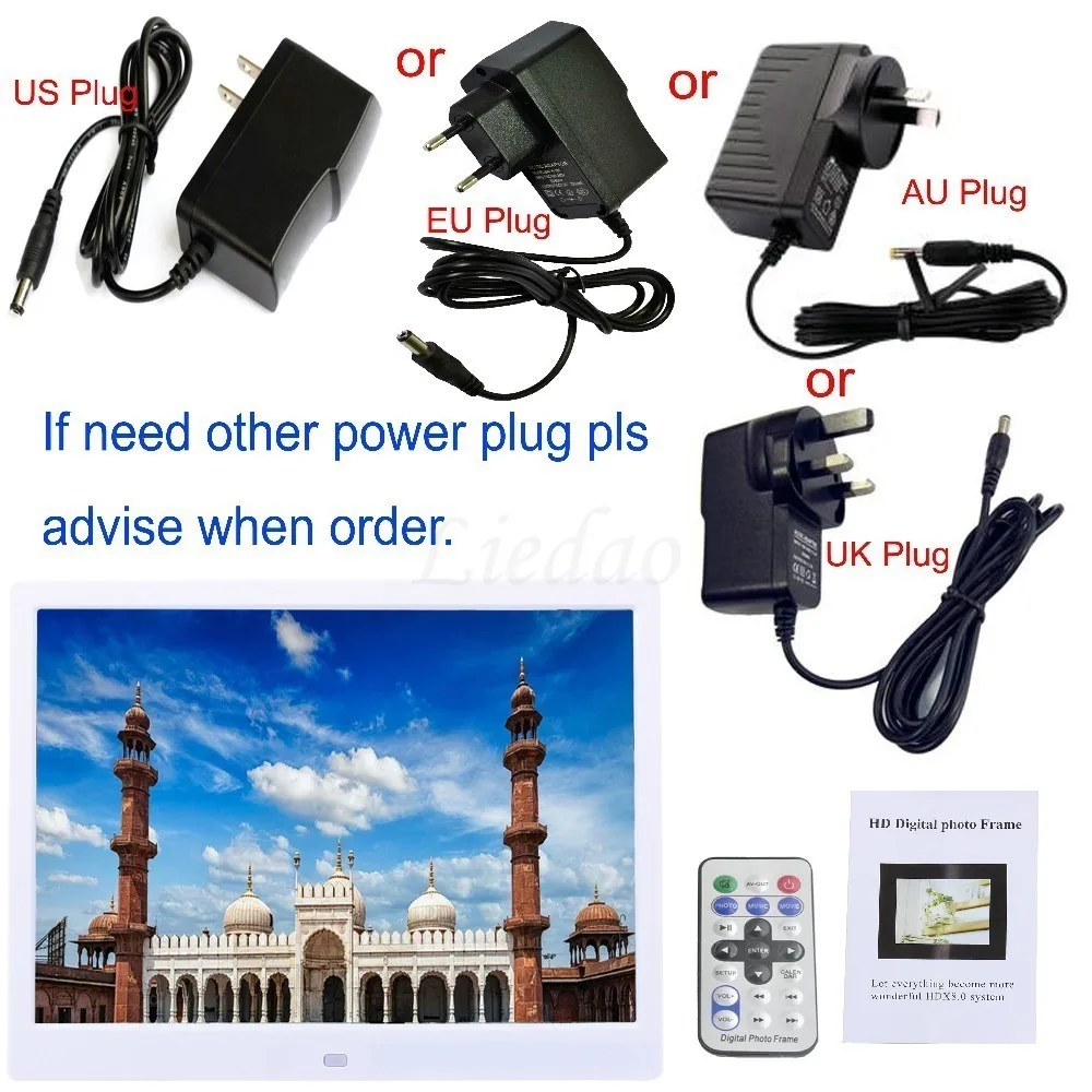 

New 15 inch Screen LED Backlight HD 1280*800 Digital Photo Frame Electronic Album Picture Music Movie Full Function Good Gift