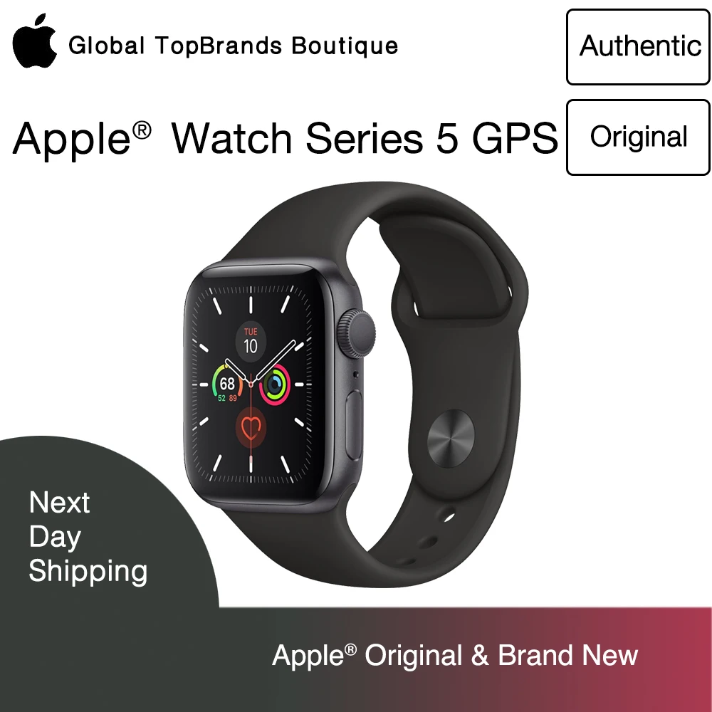 Новый спортивный браслет Apple Watch Series 5 только для Wi Fi Алюминиевый с защитой от