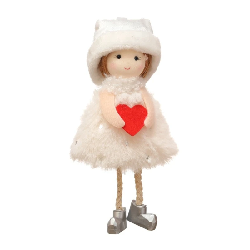 

3pcs Lovely Heart Angel Doll Christmas Tree Hanging Pendant Ornaments Mother's Day Gifts Xmas Tree Decoration 124E