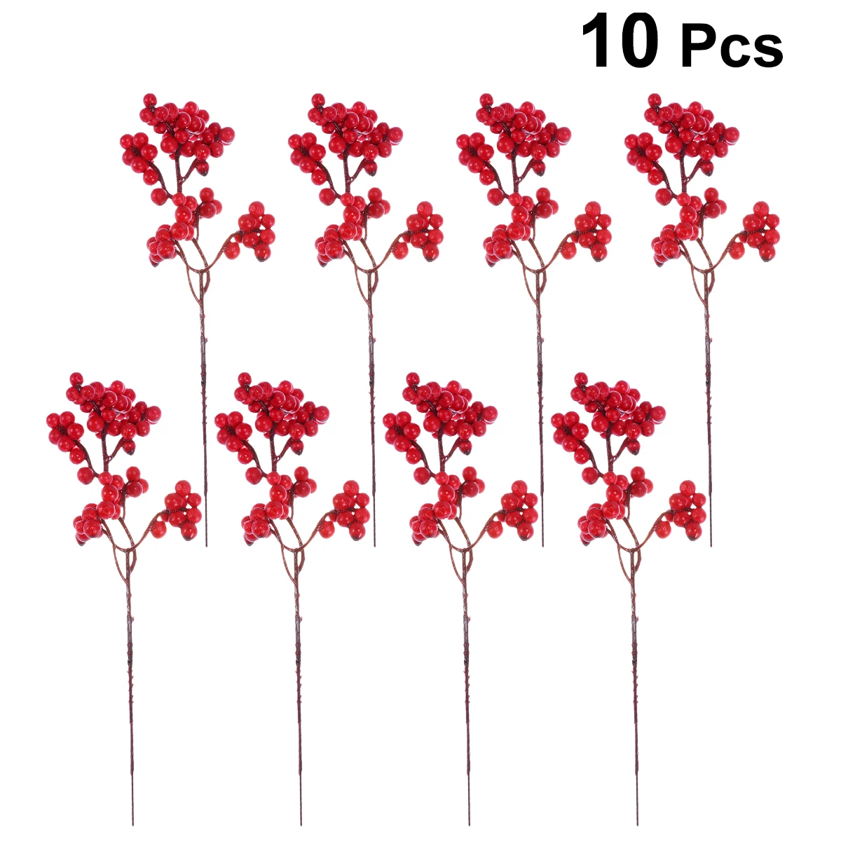 

10Ppcs Simulation Red Berries Bouquet Artificial Berry Branches Cherry Stamen For Home Xmas New Year Gift Wedding Flower Wreath