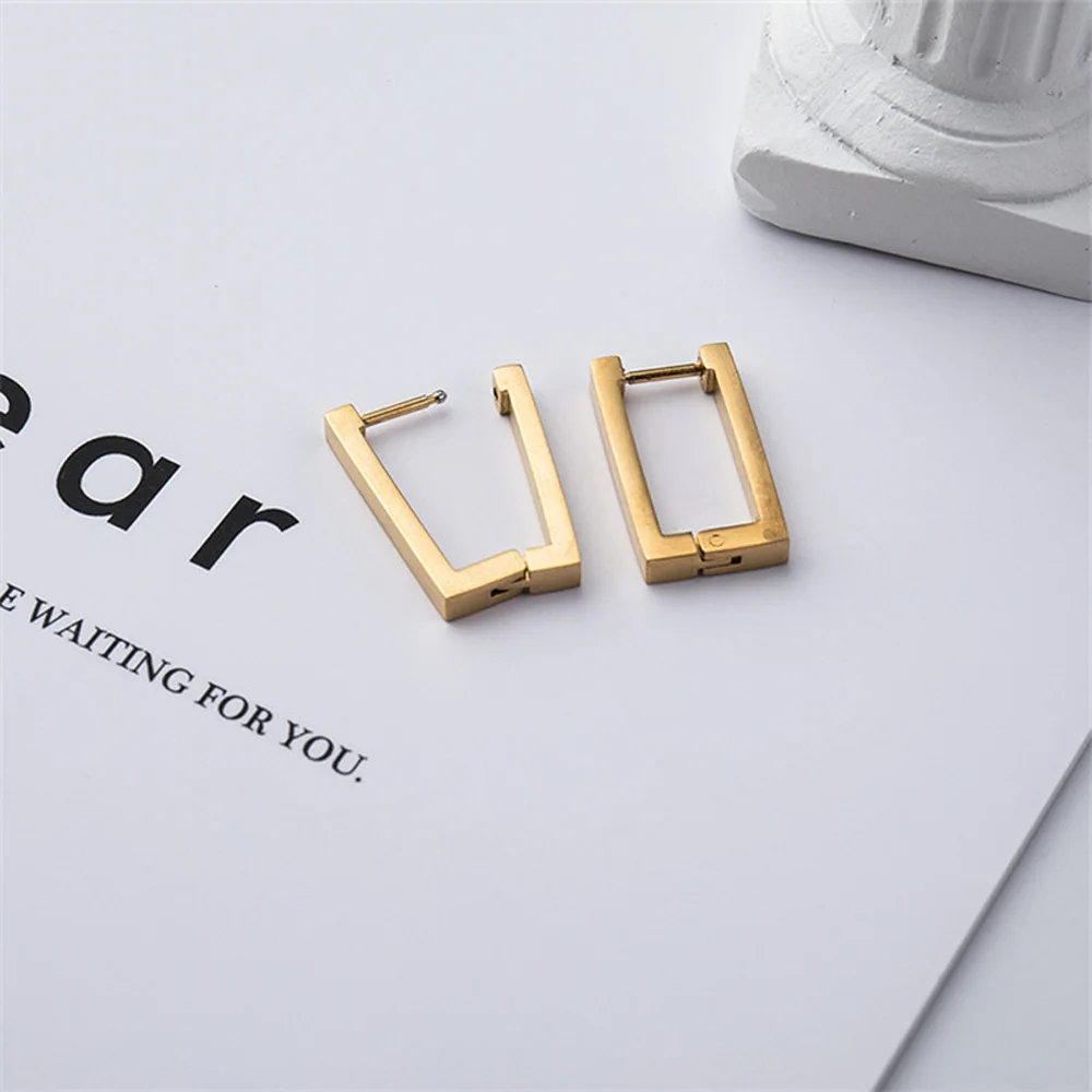 

New 2021 Han Edition Women Rectangular Geometry Earrings Metal Jewelry Fashion Simple Elegant Gift