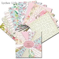lychee life 12sheets rose flower scrapbooking paper packs scrapbook background paper 12inch for card making diy home decoration