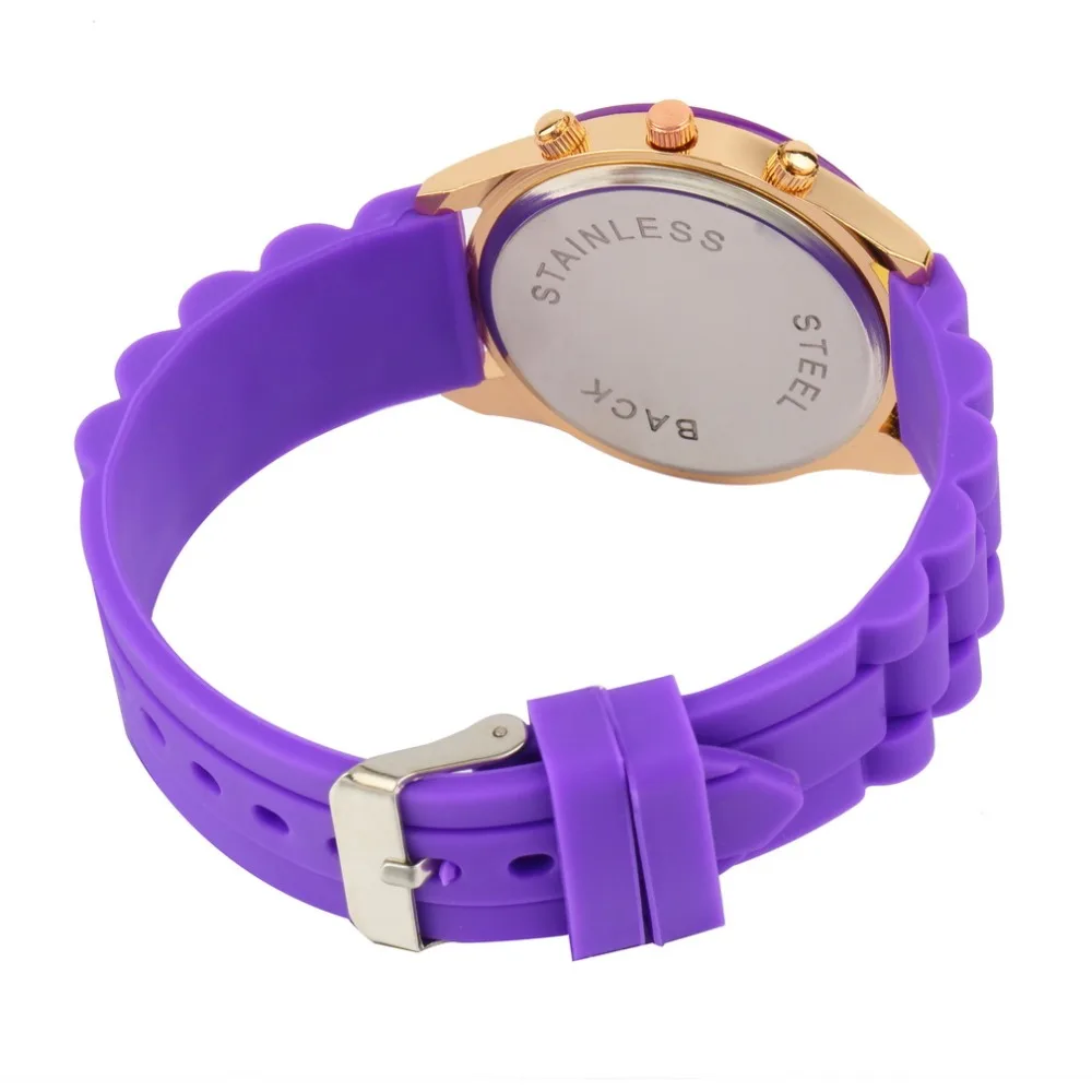 

Fashion Casual Watch Unisex Quartz 14color Ladies Gift Silicone Relogio masculino wholesale