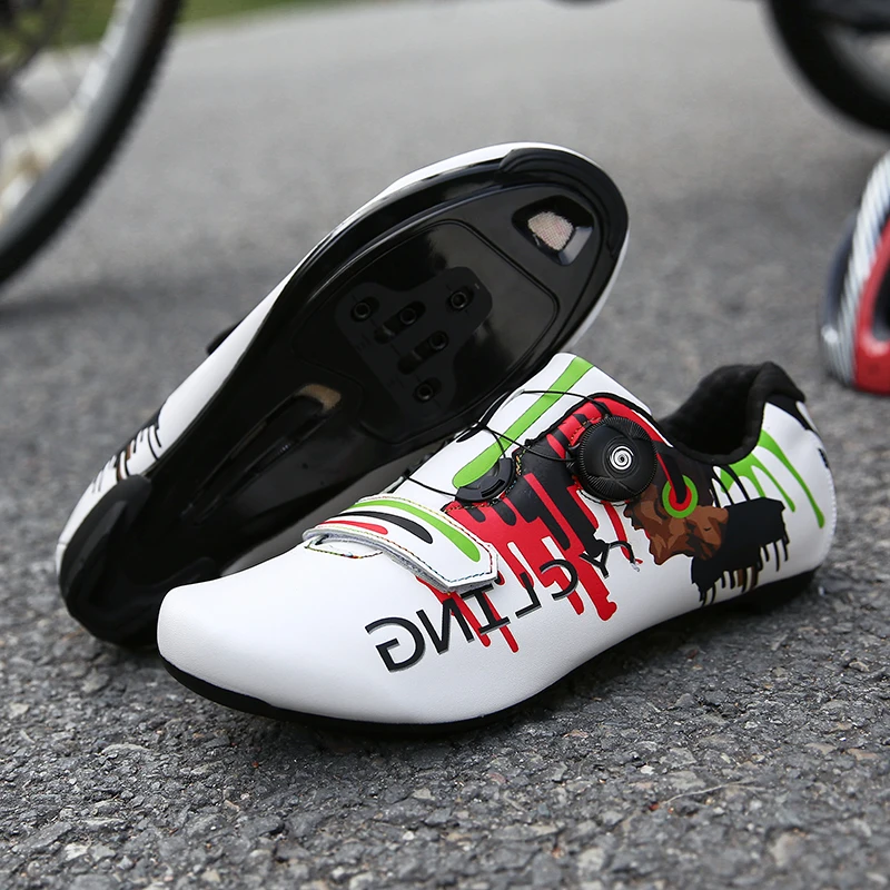 

SPD self-locking anti-skid mountain road men and women lightweight professional competition shoes велосипедыдлявзрослых # 36- 47