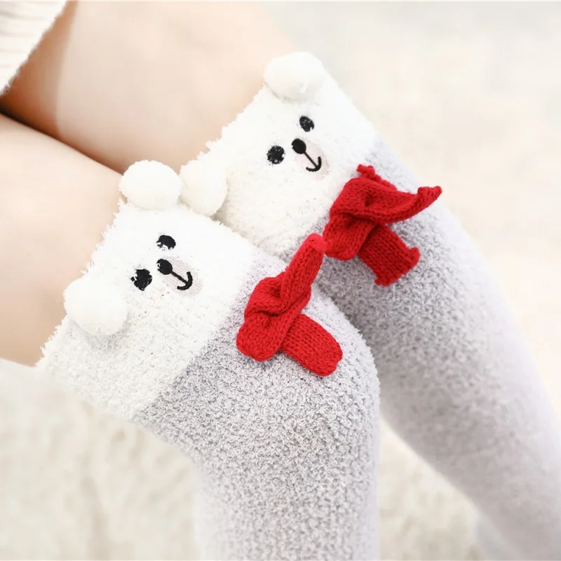 Японские моделирующие Гольфы Mori Girl с животными милые полосатые уютные длинные