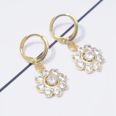 Micro Pave AAA циркониевые Стразы, круглые серьги-кольца для женщин и девушек, подарок, позолоченные серьги, модные ювелирные изделия, сережки