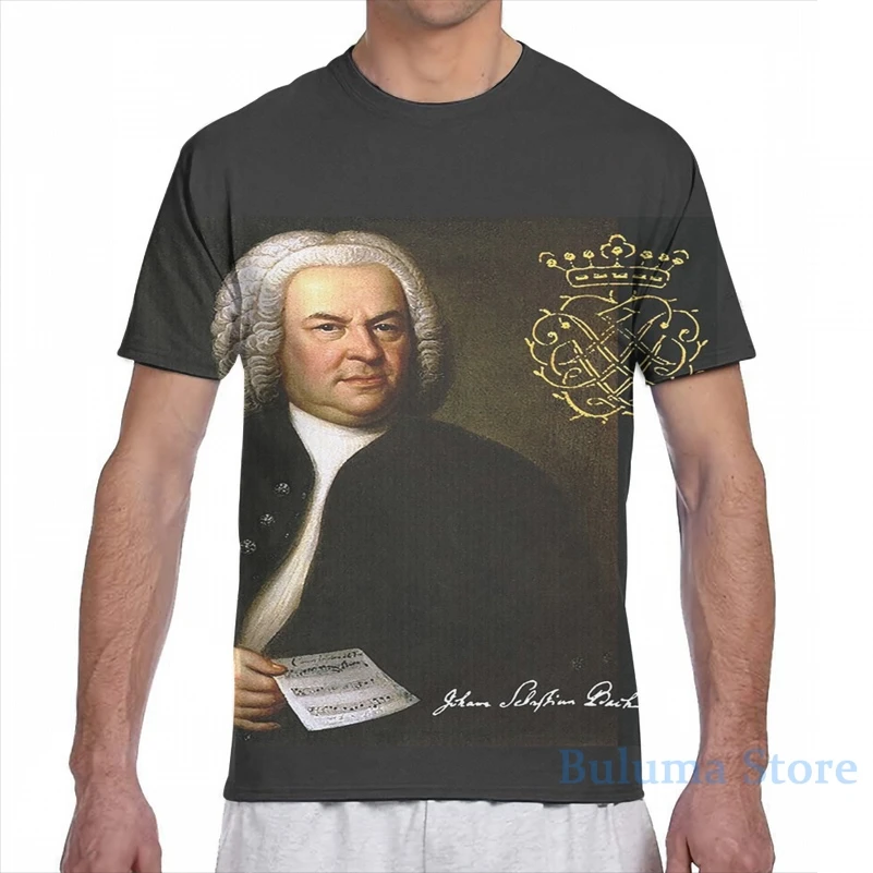 Футболка Bach с монограммой для мужчин и женщин модная тенниска со сплошным