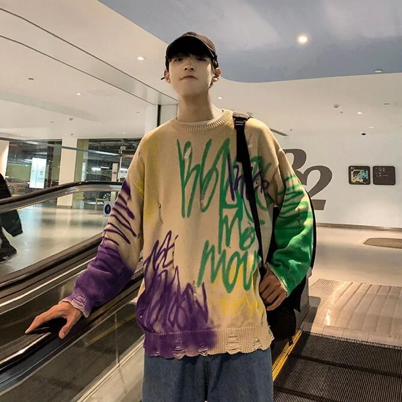 Свитер унисекс с длинным рукавом и круглым вырезом Осень-зима | Мужская одежда