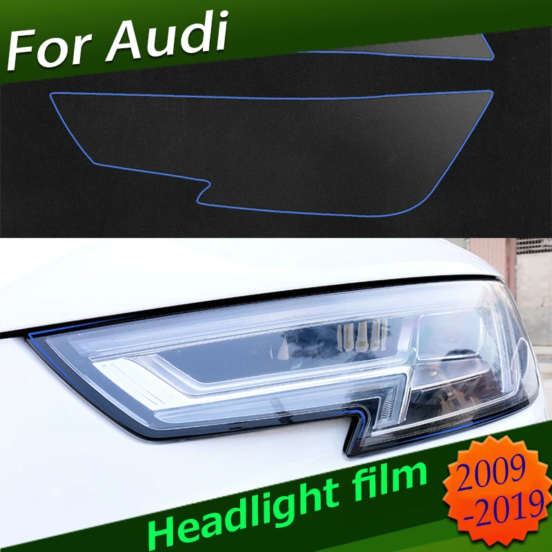 

Headlight membrane Lamp hoods For AUDI 2009 2010 2017 2018 2019 Transparent FILM membrane Car Styling modified