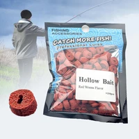 hollow red bait artificial attractive eco friendly insect particle fishing lure grass carp baits for angling hollow red bait