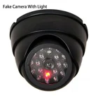 Умная камера видеонаблюдения в помещении и на улице, Муляж купольной водонепроницаемой купольной камеры видеонаблюдения с мигающими красными светодиодами