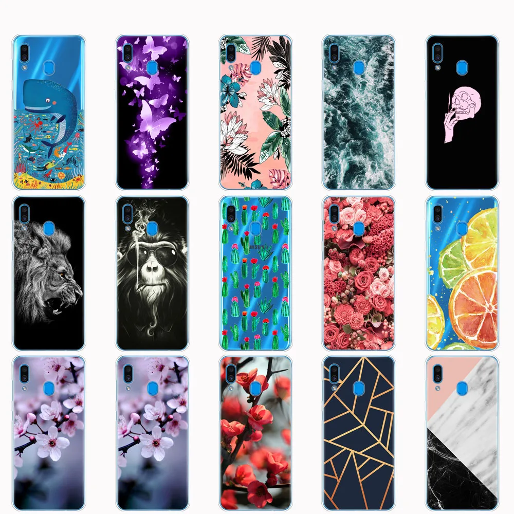 Чехол для Samsung Galaxy A20 мягкий силиконовый чехол A 20 2019 A205F A205 телефона с рисунком в