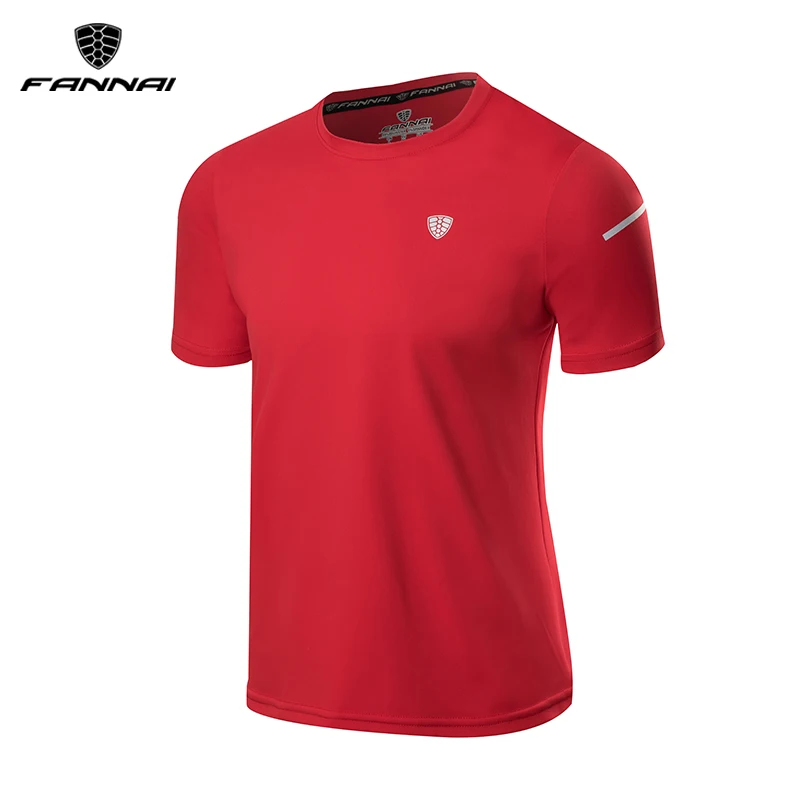 FANNAI Спортивная футболка для мужчин летняя свободная спортивная одежда с