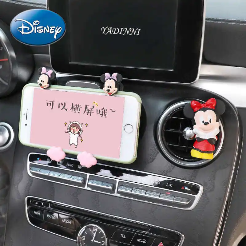 

Disney Minnie Dais Car Mobile Phone Holder Cute Multi-function Air Outlet Snap-on Car Navigation Support Frame