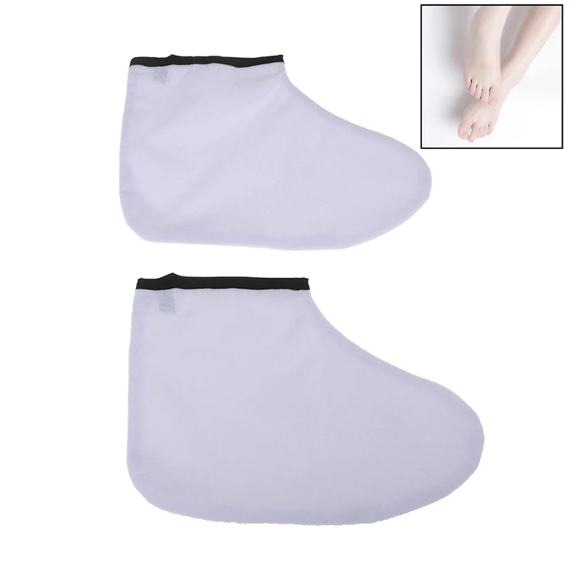 1 пара, профессиональный парафиновый воск, Защита ног, перчатки для ног, подогреватель воска, мини спа носок для педикюра, отшелушивающие носки