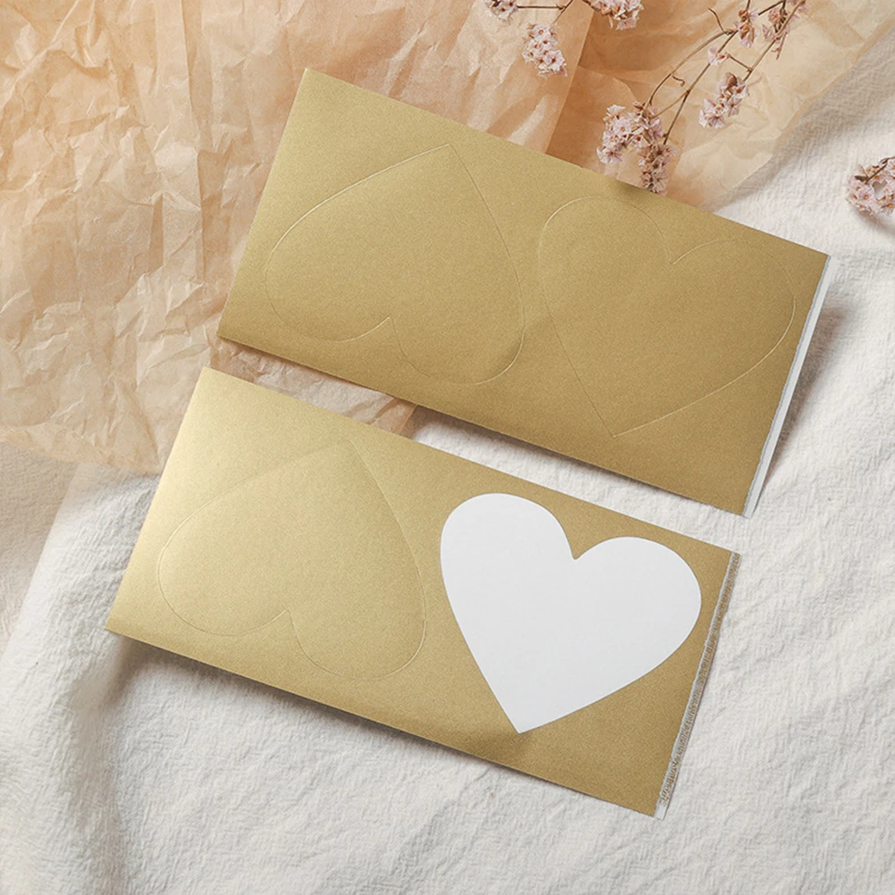100 шт. Стикеры сердце Форма этикетки для дома игровой Свадебные награда карты