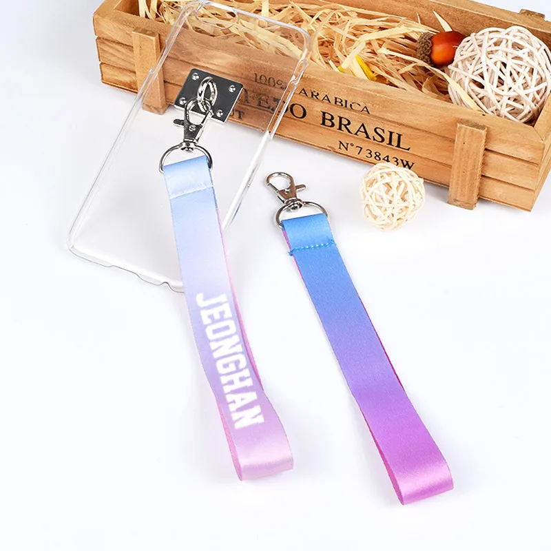 KPOP 17 брелок градиентный цвет держатель для мобильного телефона ремешок