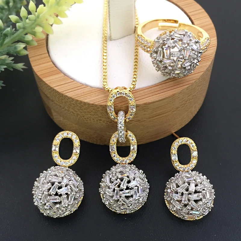 Lanyika модное ювелирное изделие изысканное круглое микро инкрустированное