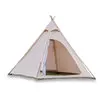 New Arrival 3-4 Persons Hiking Tipi Cotton Canvas Glamping Tent for Sale Large Luxury Family Teepee  Camping Outdoor s