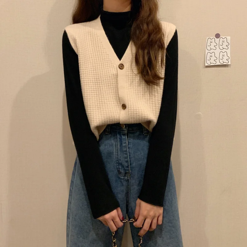 

Свитер женский осенний трикотажный, теплый, однотонный