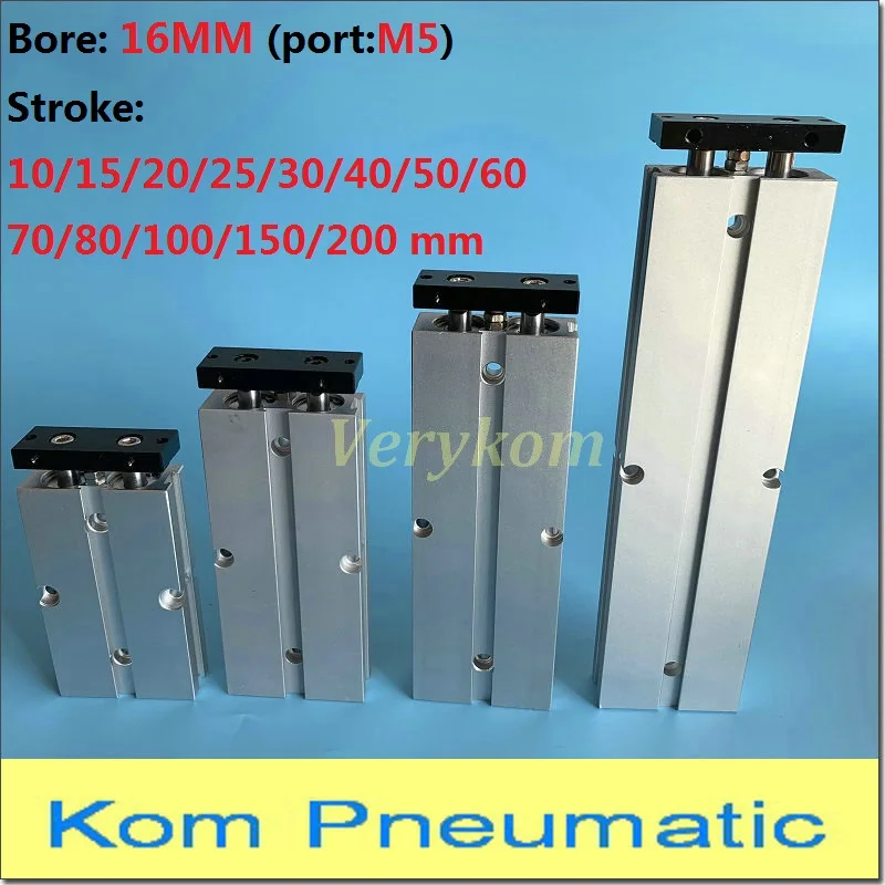 Пневматический воздушный цилиндр с двойным стержнем диаметр 16 мм ход 10 ~ 200 TDA TN16 *