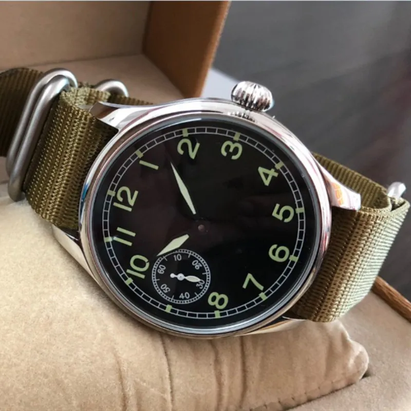 Супер Светящиеся Мужские механические часы-пилот ST3600 ручной Ветер движение для