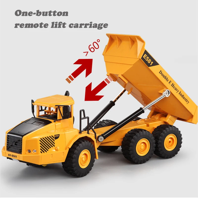 2 4G большой пульт дистанционного управления самосвал игрушка с светильник