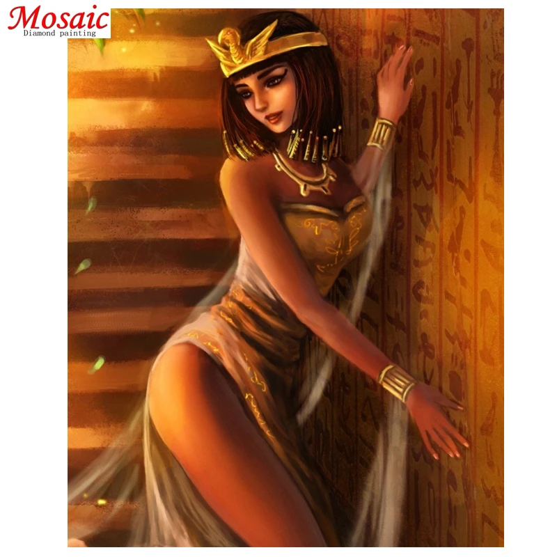 Алмазная вышивка Клеопатра алмазная живопись полный квадрат египетская