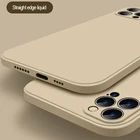 Роскошный оригинальный квадратный жидкий силиконовый чехол с полной защитой для iPhone 12 Pro Max 12MiNi 11 Pro X XR XS Max 7 8 6s Plus SE 2020