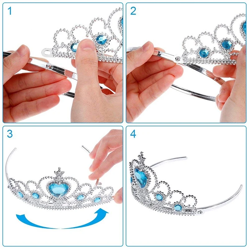 Vicloon elsa набор аксессуаров для одежды из 9 перчатки Эльзы корона принцессы кольцо