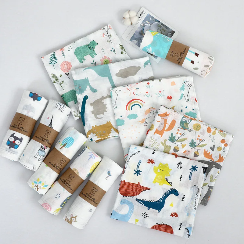 Детские пеленки из 100% хлопка мягкие одеяла для новорожденных ванны марля