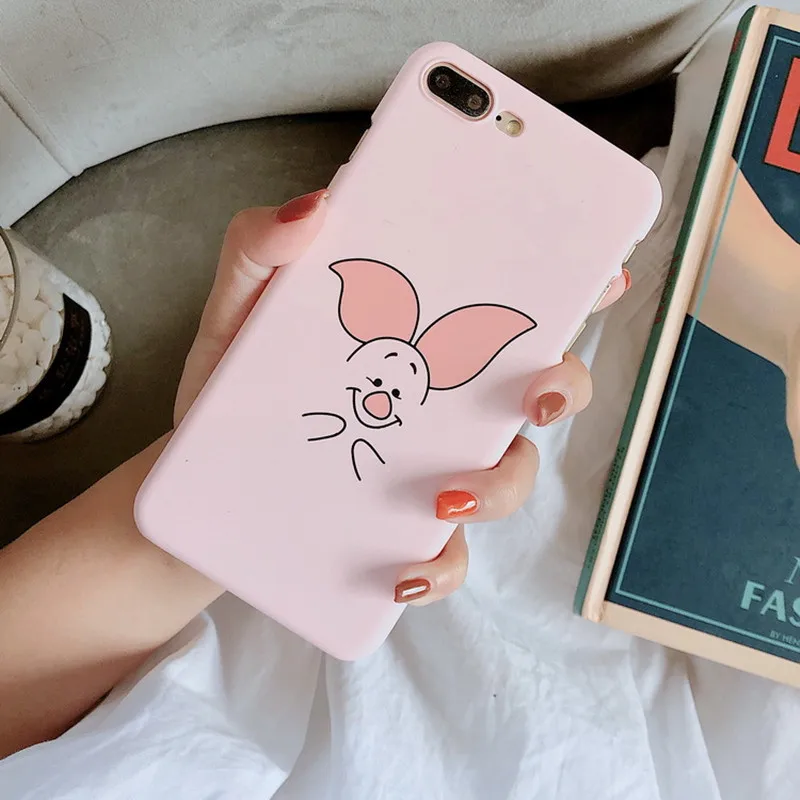 Candy Pink Yellow bear Cute Cartoon Couple Phone case For iPhone 7 7Plus 8 6s 6 Plus X XR XS Max kawaii Case Silicone Soft Cover | Мобильные
