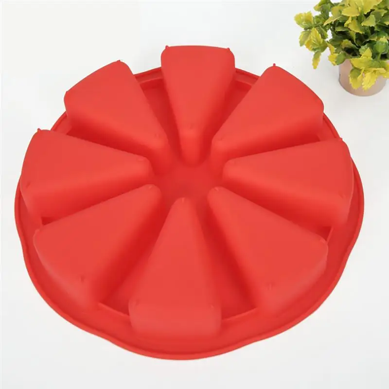 Silicone Mold Scone Pan Reusable DIY 8-Cavity Triangle Cake Non-Stick Candy Random Color Baking Mould Bakeware | Дом и сад