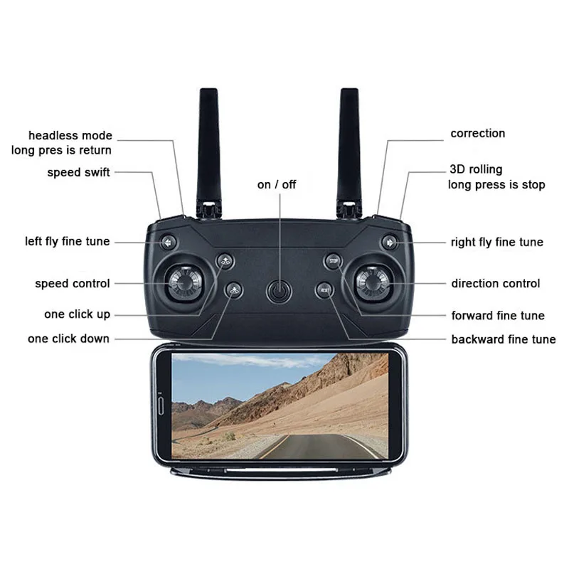 Профессиональный складной 4K RC Квадрокоптер Дрон с камерой HD 1080P WIFI FPV селфи