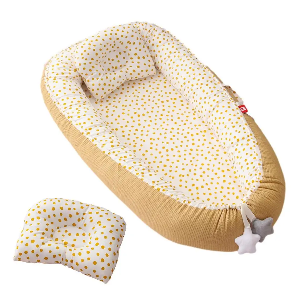 

Детское гнездо 33*20 дюймов, шезлонг для новорожденных с дышащим хлопковым материалом для девочек и мальчиков