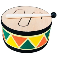 kids percussion drum with three voices beech wood drum surface comes with 1 drum stick