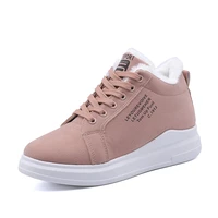 women casual shoes winter warm snow boots fur plush vulcanized shoes lace up outdoor platform sneakers women zapatillas mujer