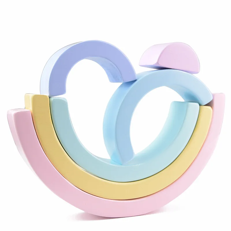 

Baby Toys Montessori Rainbow Building Blocks Wooden Toys for Kids Preschool Teaching Aids Educational Blocks Dropshipping